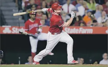  ?? Gina Ferazzi Los Angeles Times ?? C.J. CRON, who played 116 games for the Angels last season and 113 in 2015, is in competitio­n for a roster spot.