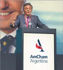  ?? CEDOC PERFIL ?? CERCA. El ministro Cabrera, en un foro de Amcham en 2016.