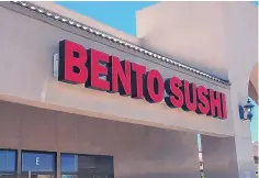  ??  ?? Bento Sushi, a Canadian-based chain, is coming to a shopping center at Wyoming and Paseo del Norte NE.