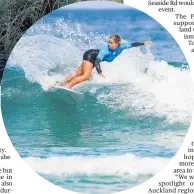  ??  ?? Top New Zealand surfer Paige Hareb is among those on the qualifying circuit for the March event at Piha.