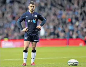  ??  ?? Focus: Greig Laidlaw says Scotland must not give anything away against South Africa this afternoon