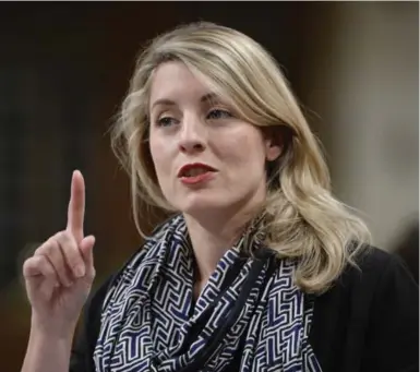  ?? ADRIAN WYLD/THE CANADIAN PRESS FILE PHOTO ?? Heritage Minister Mélanie Joly said the Liberal government has no plan “to bail out industry models that are no longer viable.”