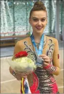  ?? Special to The Daily Courier ?? Jaedyn Andreotti of Vernon poses with one of her two silver medals from the Pacific Rim Championsh­ips in Medellin, Columbia.