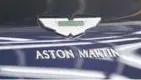  ?? — AFP ?? The logo of Aston Martin is seen on a car displayed at the Paris Motor Show.