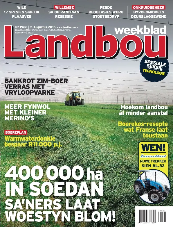 400 000 ha IN SOEDAN SA’NERS LAAT WOESTYN BLOM! - PressReader