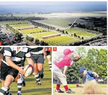  ??  ?? Le stade Youri-Gagarine a été totalement repensé par le groupement « Espace libre ». Le pôle ovalie sera en chantier entre 2021 et 2023. Un terrain de base-ball clôturé et sécurisé sera créé.