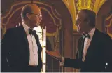  ?? ?? MOVIES: Michael Keaton as Kenneth Feinberg and Stanley Tucci as Charles Wolf in Worth.