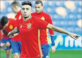  ??  ?? Munir celebra un tanto con la Selección Sub-21.