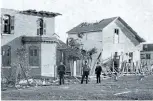  ??  ?? A tornado struck St. Catharines and Merritton on September 26, 1898. Many homes were seriously damaged.