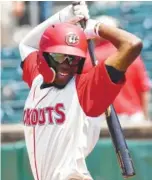  ?? STAFF PHOTO BY TIM BARBER ?? Nick Gordon, an infielder who hit .333 in his first 42 games this season with the Chattanoog­a Lookouts, was promoted Tuesday to Triple-A Rochester (New York).