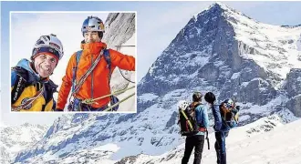  ??  ?? Peter Habeler ( kl. Bild mit David Lama): mit 75 durch die Eiger Nordwand