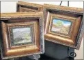  ??  ?? DYNAMITE IN SMALL PACKAGES: Tiny landscapes by Mike Kunhardt are up at the Beauty of Africa exhibition which opened at CVD Framers and Gallery in Berea this week