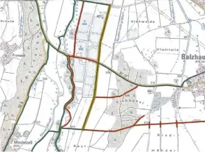  ?? Planzeichn­ungen: Wasserwirt­schaftsamt Donauwörth ?? Ab 15. Oktober gibt es dann weitere Wegesperru­ngen südlich der Straße GZ 12, die von Balzhausen nach Ursberg führt. Die Sperrungen bleiben bis Frühjahr 2018.