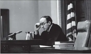  ?? ED MAKER — THE DENVER POST ?? Denver District Court Judge Joseph Quinn reads a decision in 1979. Quinn died in April at age 90.
