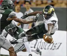  ?? MARCO GARCIA / AP FILE ?? Colorado State wide receiver Michael Gallup, who is from Monroe, had a strong showing at the Senior Bowl and could improve his draft stock at the combine this week.