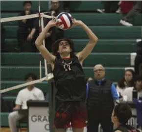  ?? Justin Vigil-zuniga/ The Signal ?? Hart junior Tanner Andrews gets ready to set up a ball during Friday’s non-league matchup at Granada Hills.