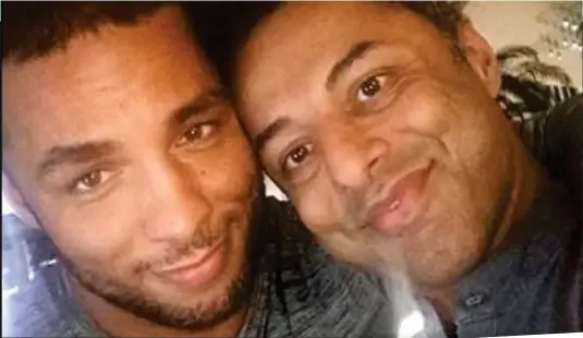  ??  ?? Moving on: Shrien Dewani with gay lover Gledison from his Instagram account and, inset, with murdered bride Anni