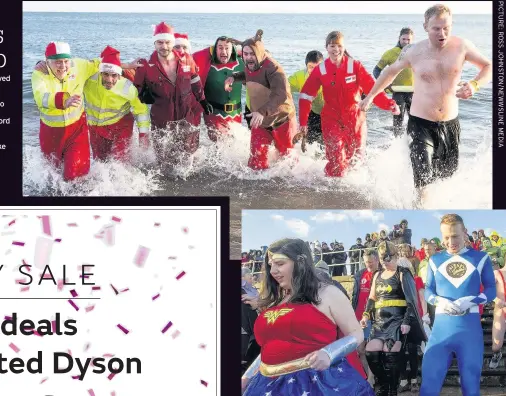  ??  ?? FANCY PANTS Swimmers wore superhero costumes for Nippy Dippers event