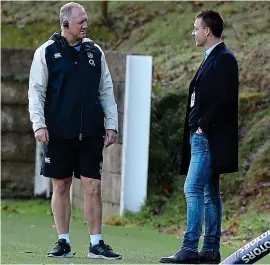  ?? GETTY IMAGES ?? Different ball game: Terry with Richard Hill at training