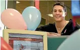 ?? ROSS GIBLIN/STUFF ?? Fairfax interactiv­e general manager Fiona Reid celebrates a milestone in 2005.