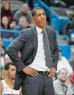  ?? JESSICA HILL/AP PHOTO ?? UConn coach Kevin Ollie needs the Huskies to heat up in the shooting department to break a three-game losing streak today at Tulsa.