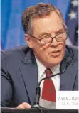  ?? FOTO: DPA ?? Der US-Verhandlun­gsführer Robert Lighthizer.