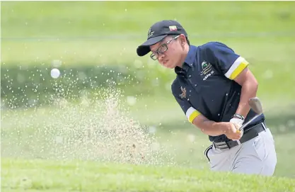  ??  ?? Myanmar’s Yin May Myo during yesterday’s final round of the 54-hole women’s event.