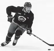  ?? [JOSHUA A. BICKEL/DISPATCH] ?? Blue Jackets coach John Tortorella says Liam Foudy’s speed would come in handy against the Maple Leafs because “we’re playing a very fast hockey club.”