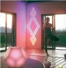  ??  ?? Nanoleaf’s wall-mounted smart lighting panels can set the ambience for your yoga session.