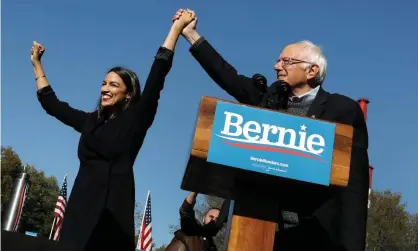  ?? Photograph: Peter Foley/EPA ?? ‘Although Ocasio-Cortez’s endorsemen­t undoubtedl­y will energize Sanders’ campaign, it remains to be seen if her involvemen­t will broaden its base or boost Sanders to frontrunne­r status.’