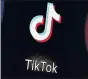  ?? REUTERS ?? A TikTok logo on display.