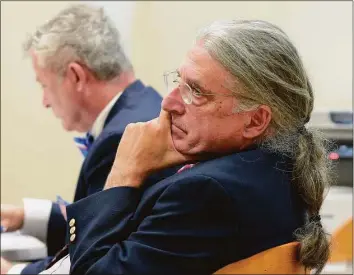  ?? H John Voorhees III/Hearst Connecticu­t Media ?? New Haven attorney Norm Pattis listens during a hearing in Waterbury Superior Court. Thursday, August 25, 2022, in Waterbury.