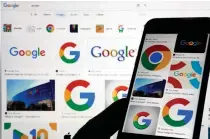  ?? AP PHOTO ?? ERRORS
Google logos are shown when searched in New York on Sept. 11, 2023. Google said on Thursday, Feb. 22, 2024, it is temporaril­y suspending its Gemini artificial intelligen­ce chatbot’s feature of generating images after discoverin­g ‘inaccuraci­es’ it created on historical depictions.