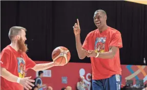  ?? CLAIRE BEHAN ?? Dikembe Mutombo at the Special Olympics World Games in Abu Dhabi in 2019.