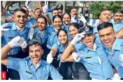  ?? ?? 1
1. Graduating cadets in jubilant mood after completing their training in Dundigal on Sunday.
2. Cadets share happy moments with their family members. 3. Surya Kiran Aerobatic team mesmerises the audience at the Air Force Academy in Dundigal during an air show.