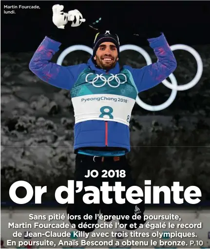  ??  ?? Martin Fourcade, lundi.