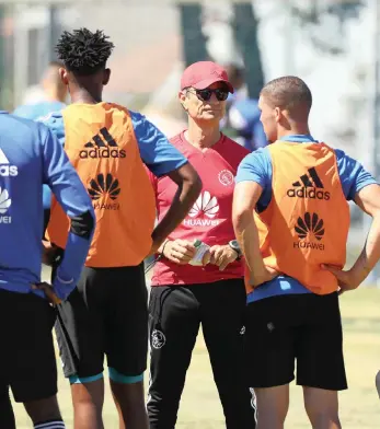  ?? BACKPAGEPI­X ?? UPBEAT: Muhsin Ertugral, coach of Ajax Cape Town, is enthusiast­ic about his charges going into the latter part of the season.