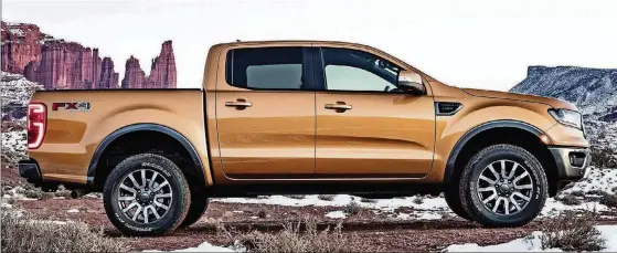  ?? FORD PHOTO ?? The 2019 Ford Ranger truck goes on sale next spring, eight years after Ford pulled it off the market in the U.S. and Canada.