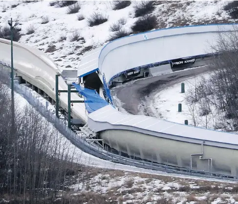  ?? LARRY MACDOUGAL / THE CANADIAN PRESS FILES ?? A Calgary inquiry is looking into the 2016 deaths of twins Jordan and Evan Caldwell, who snuck into Canada Olympic Park to use the sliding centre.