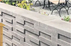  ??  ?? Bradstone’s Easy Stack walling makes it simple to break your garden into areas