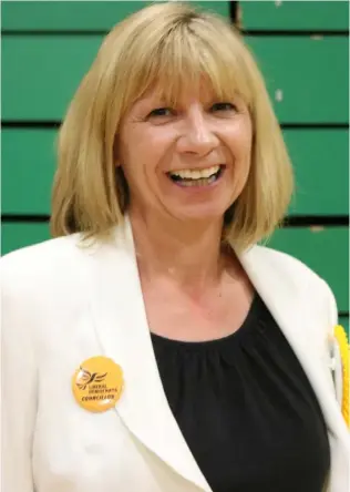  ?? Picture: Tony Johnson ?? Helen Power on learning of her win in Evendons Ward last May. The Liberal Democrat has had to stand down due to ill-health and a by-election will be held on February 7