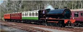  ?? RODNEY TOWERS ?? The other side of the coin. Coaches in the April 17 vintage train had ‘suddenly’ changed their livery as it pulls into Bolton Street station!