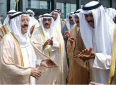  ?? — KUNA ?? KUWAIT: HH the Amir Sheikh Sabah Al-Ahmad Al-Jaber Al-Sabah opens the second phase of Al-Shaheed Park in Sharq yesterday, accompanie­d by HH the Crown Prince Sheikh Nawaf Al-Ahmad Al-Jaber Al-Sabah.