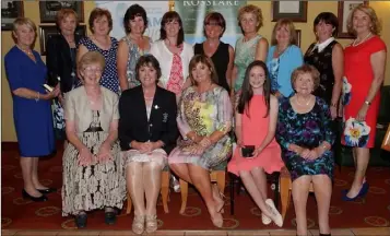  ??  ?? The lady Captain’s prize presentati­on in Rosslare. Back (from left): Kitty Hartnett, Angela McGuinness, Kitty Roche, Vandra Deacon, Siobhán Redmond, Mary Kelleher, Anne Cullimore, Mary Roche, Mary O’Shaughness­y, Anne Brennan. Front (from left): Valerie Doyle (gross), Catherine Howard (lady Captain), Caroline Archer (winner), Emma Fenlon (second), Marie Byrne (lady President).