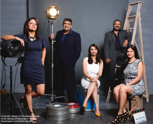  ??  ?? From left: Disney UTV’s Rucha Pathak, Amar Butala, Shikha Kapur, Manish Hariprasad, and Amrita Pandey.