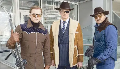  ??  ?? Pascal (rightmost) with co-stars Taron Egerton (left) and Colin Firth in Kingsmen The Golden Circle which opens nationwide on Sept. 20 from 20th Century Fox (distribute­d by Warner Bros.)