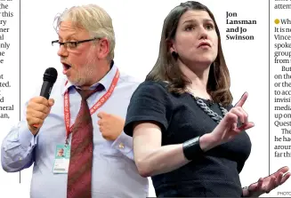  ?? PHOTOS: PA ?? Jon Lansman and Jo Swinson