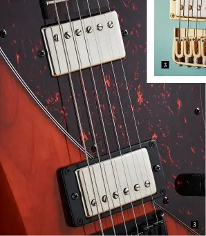  ??  ?? 3 3
Both guitars ship with ebony fingerboar­ds and medium jumbo frets. You get 22 nickel frets on the Standard Series Espada and 24 stainless steel items on the Select Series T-BAR. The shared 406mm (16-inch) fingerboar­d radius makes these guitars fast enough for the shredder crowd
