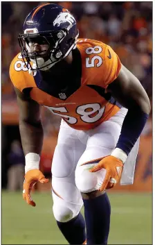  ??  ?? Denver Broncos outside linebacker Von Miller was one of eight players to earn an unanimous selection on the NFL’s All-Decade Team that was announced Monday. (AP/Jack Dempsey)