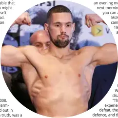  ??  ?? SKIN AND BONES: The light-heavyweigh­t Bellew is barely recognisab­le to the heavyweigh­t we see today
